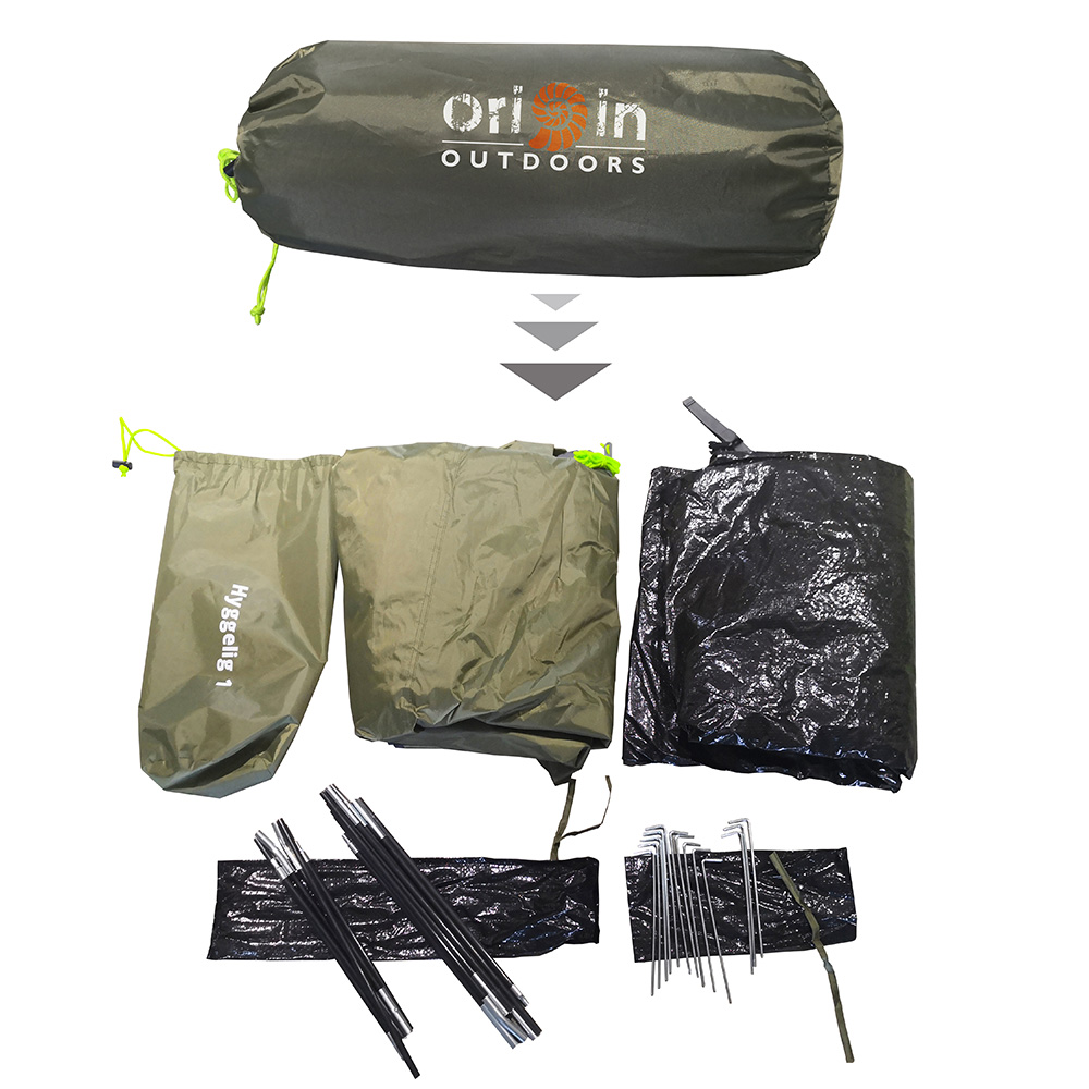 Origin Outdoors Kuppelzelt Hyggelig oliv fr max. 1 Person Bild 4