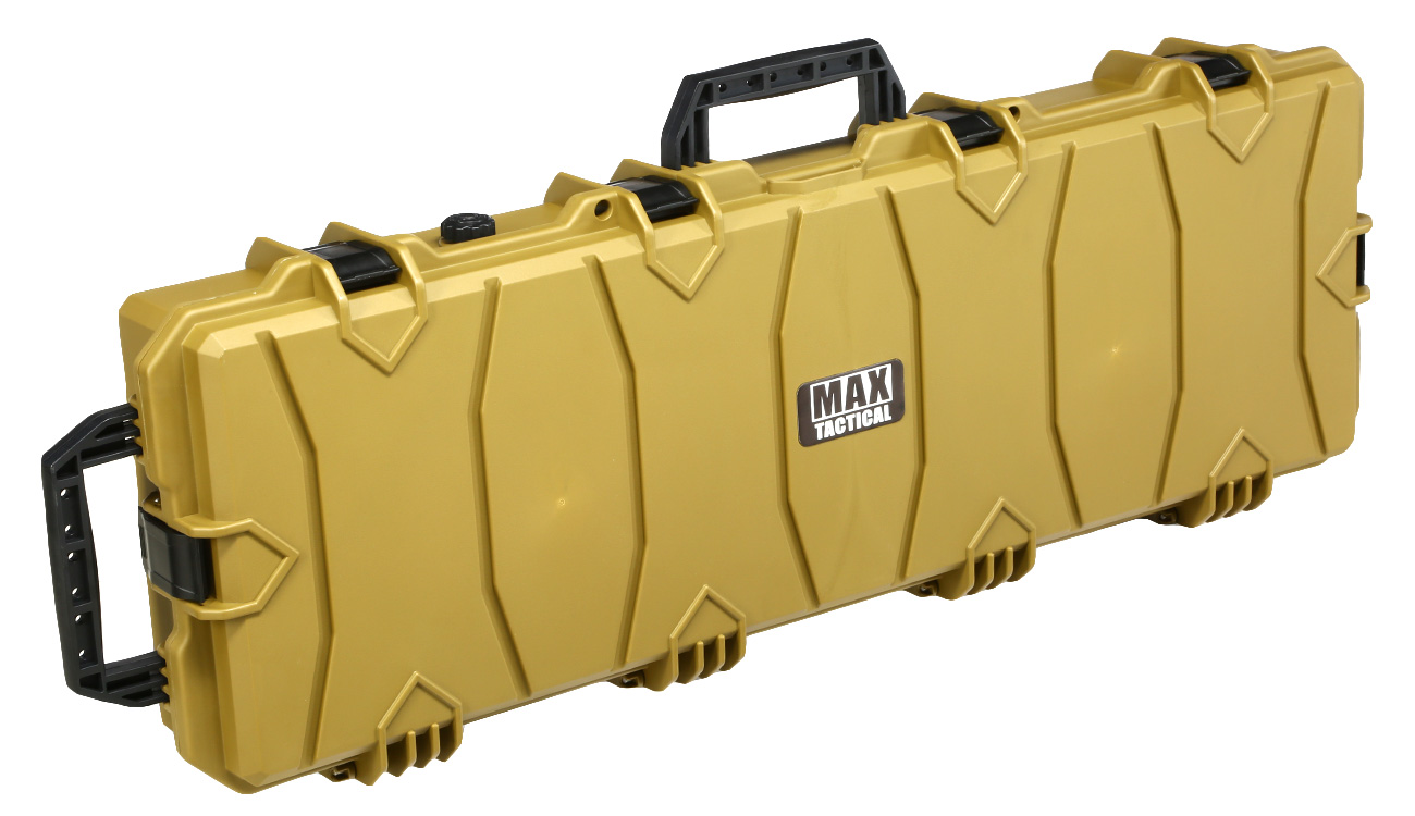MAX Tactical Large Hard Case Waffenkoffer / Trolley 102 x 36,5 x 14,5 cm PnP-Schaumstoff RAL8000 grünbraun Bild 1
