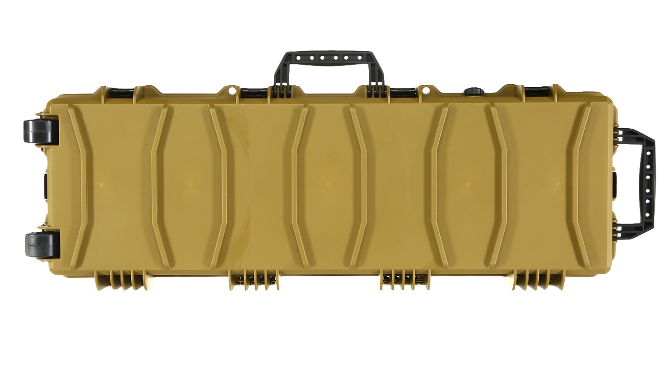 MAX Tactical Large Hard Case Waffenkoffer / Trolley 102 x 36,5 x 14,5 cm PnP-Schaumstoff RAL8000 grünbraun Bild 3