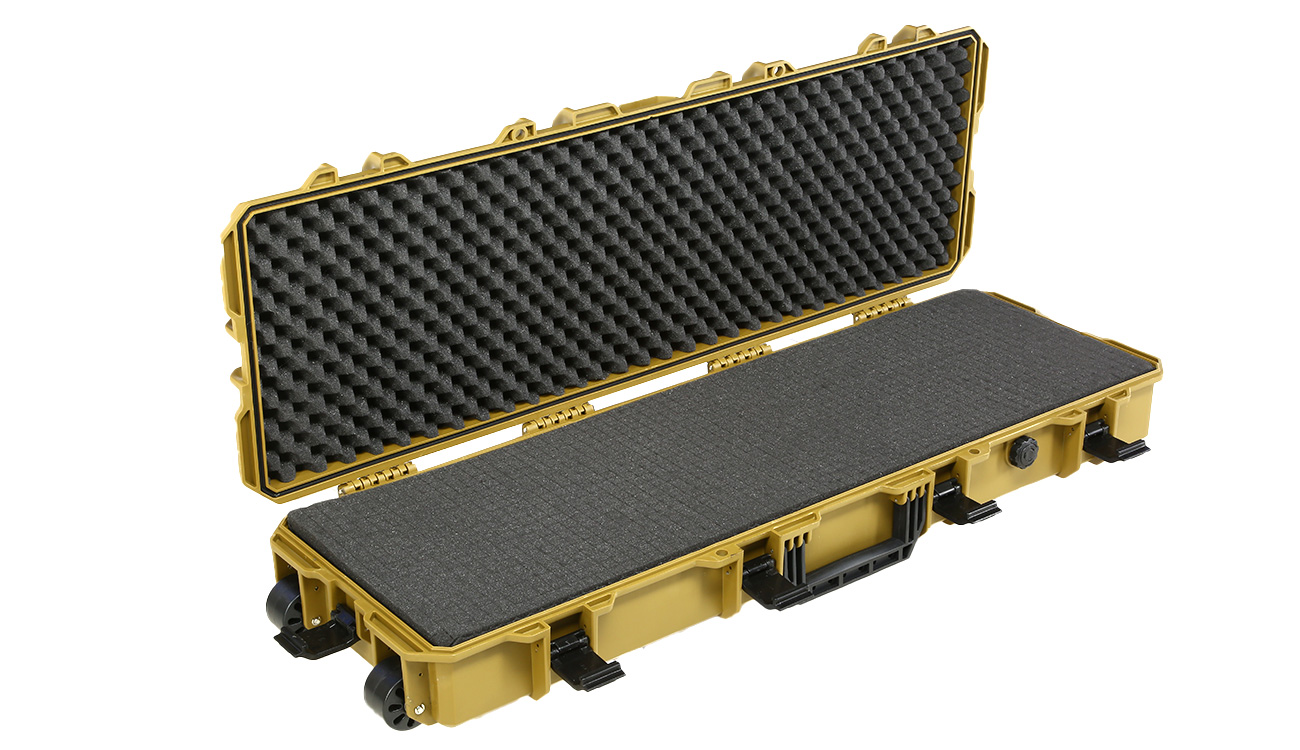 MAX Tactical Large Hard Case Waffenkoffer / Trolley 102 x 36,5 x 14,5 cm PnP-Schaumstoff RAL8000 grnbraun Bild 1