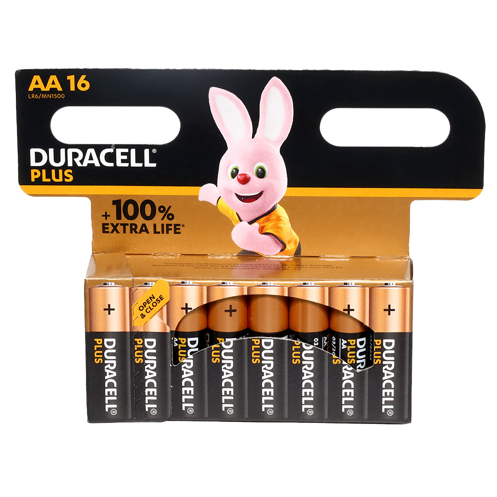 Duracell Plus Alkaline Batterie LR6 AA Mignon 1.5V 16 Stück