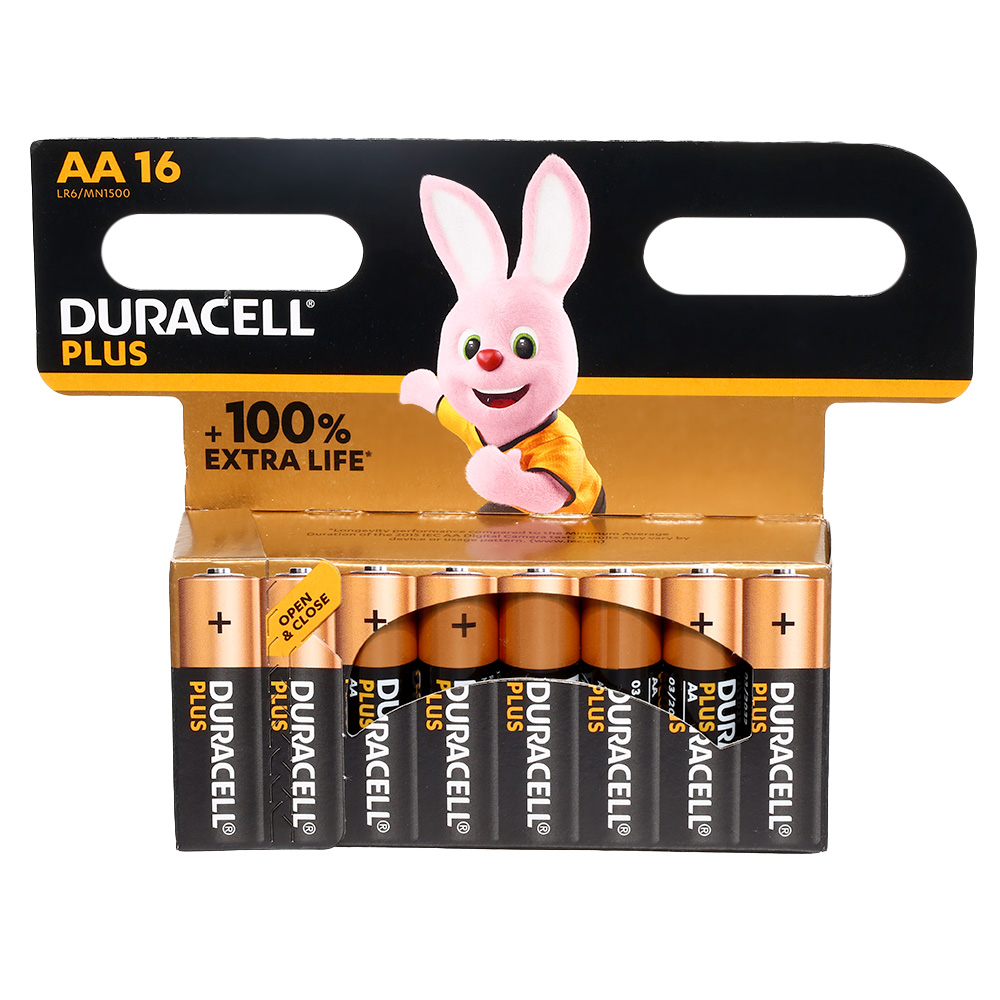 Duracell Plus Alkaline Batterie LR6 AA Mignon 1.5V 16 Stck