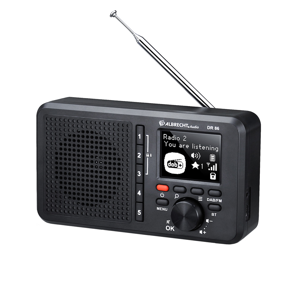 Albrecht DR86 Senior Digitalradio DAB+/UKW/Musik Streaming Akku- oder Netzbetrieb