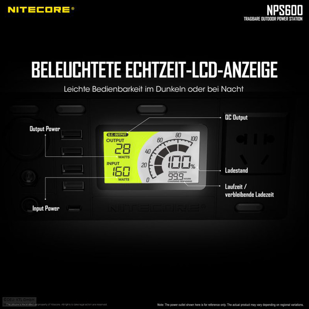 Nitecore Mobile Power Station NPS600 tragbarer Stromspeicher 165000 mAh schwarz Bild 8