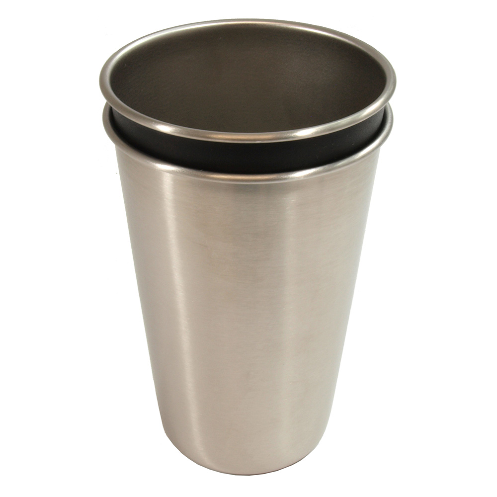 Origin Outdoors Edelstahlbecher Set Livingstone 4 Stck schwarz/silber Bild 1