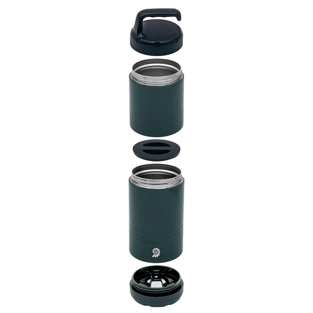 Origin Outdoors Thermobehlter Soft Touch double 400 ml + 280 ml blau inkl. Gffel Bild 1