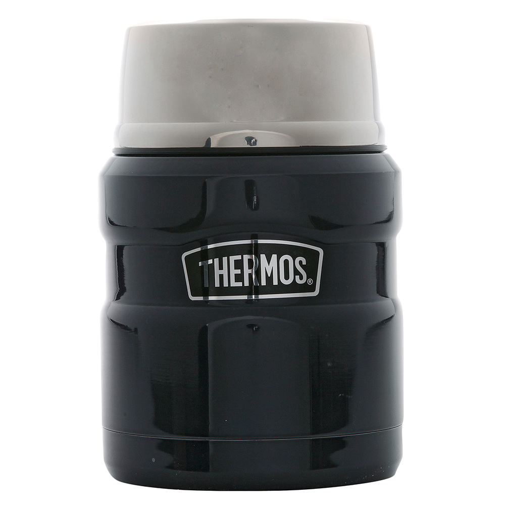 Thermos Thermobehlter King 0,47L mit Lffel dunkelblau Bild 1