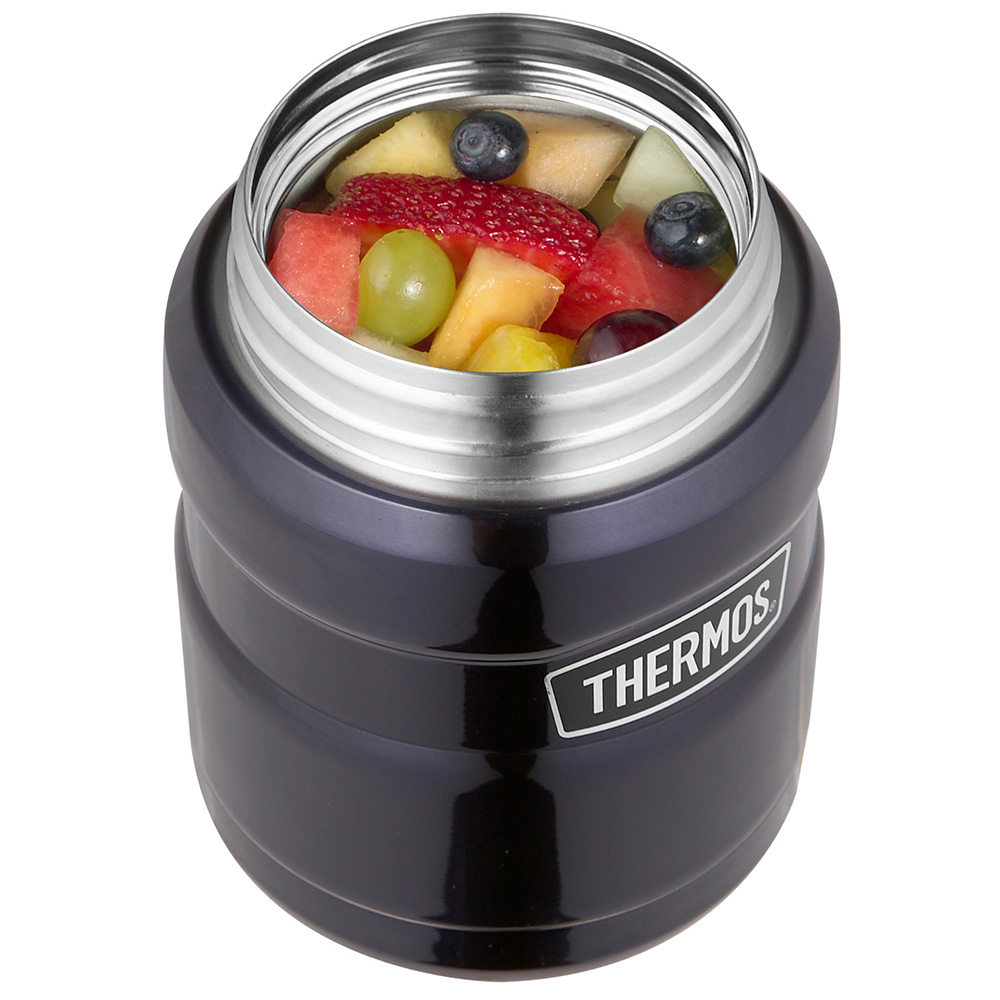 Thermos Thermobehlter King 0,47L mit Lffel dunkelblau Bild 3