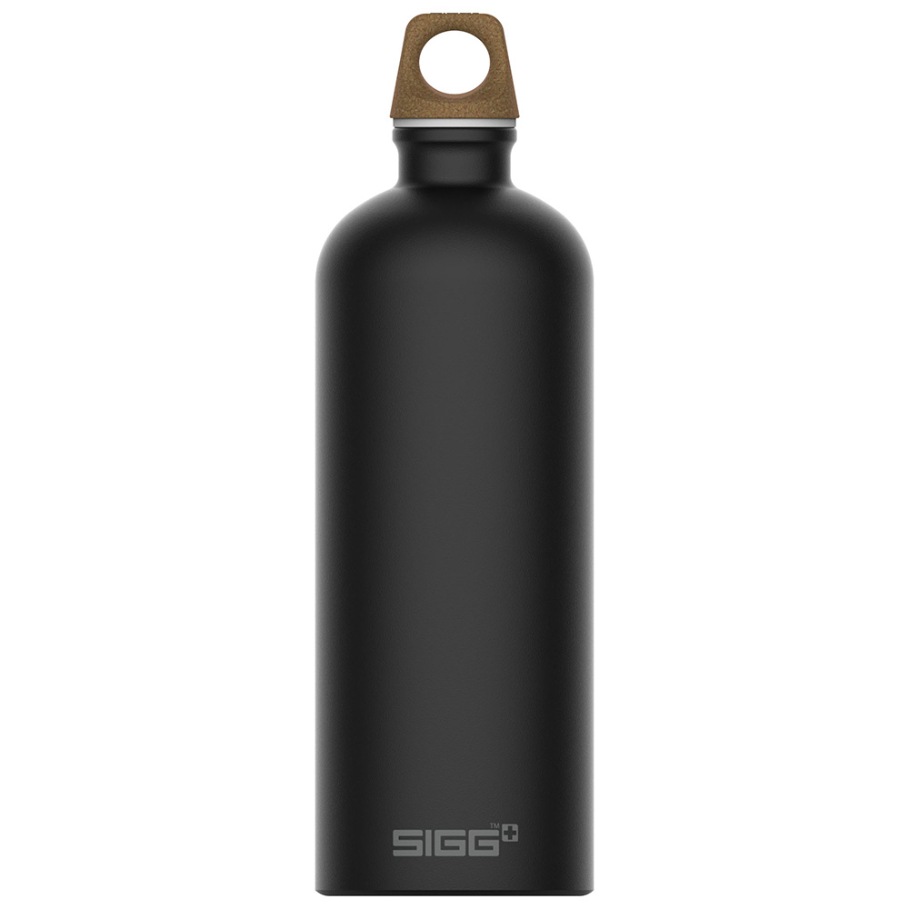 SIGG Alutrinkflasche Traveller MyPlanet Direction Plain 1 Liter Schraubverschluss schwarz