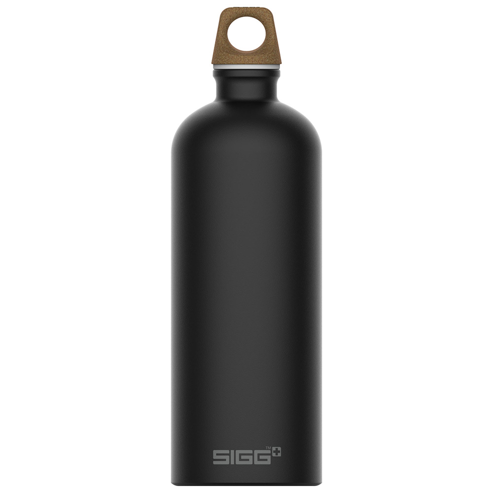 SIGG Alutrinkflasche Traveller MyPlanet Direction Plain 1 Liter Schraubverschluss schwarz