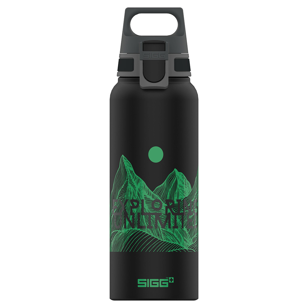 SIGG Alutrinkflasche WMB Traveller Pathfinder 1 Liter Einhandverschluss schwarz