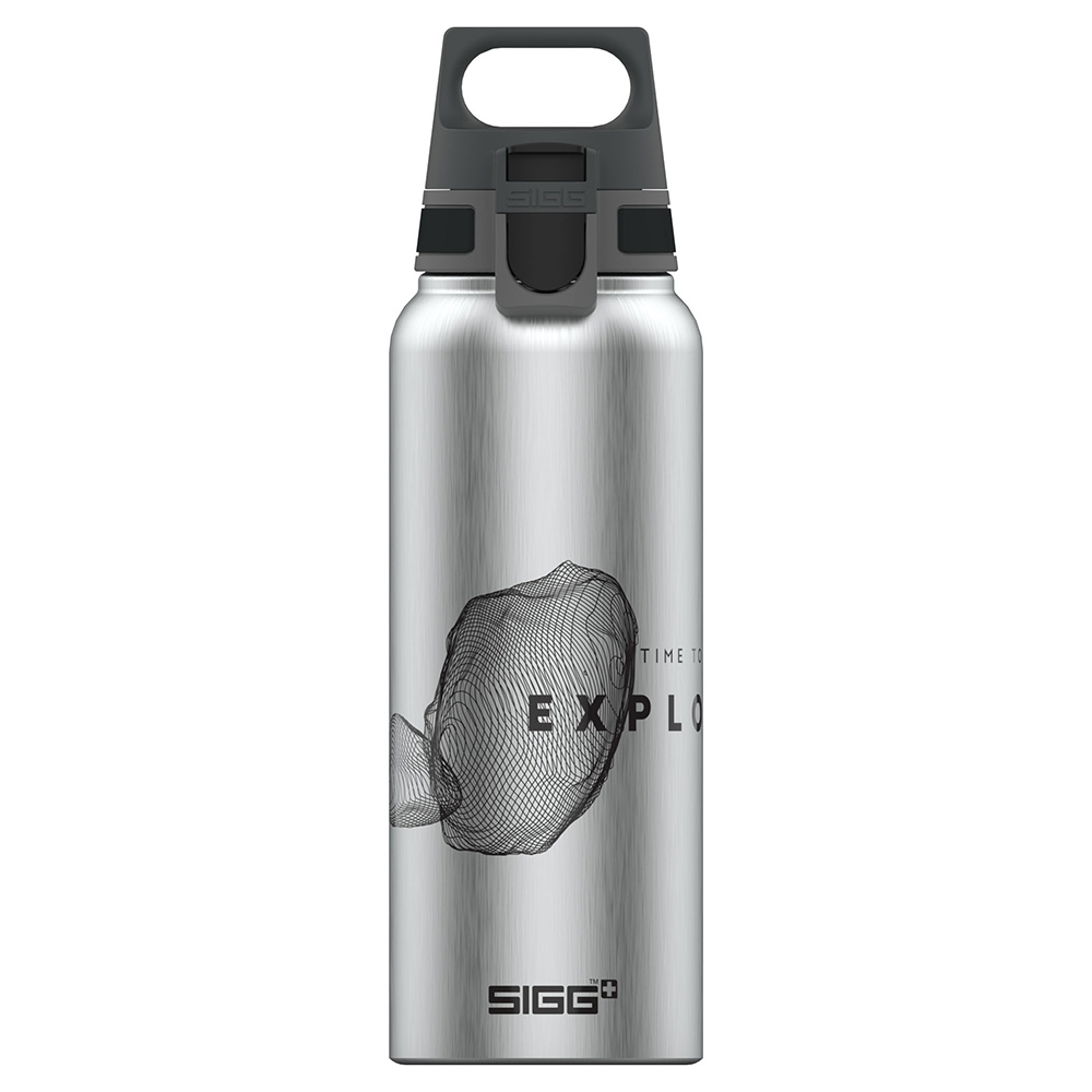 SIGG Alutrinkflasche WMB Traveller Pathfinder 1 Liter Einhandverschluss silber