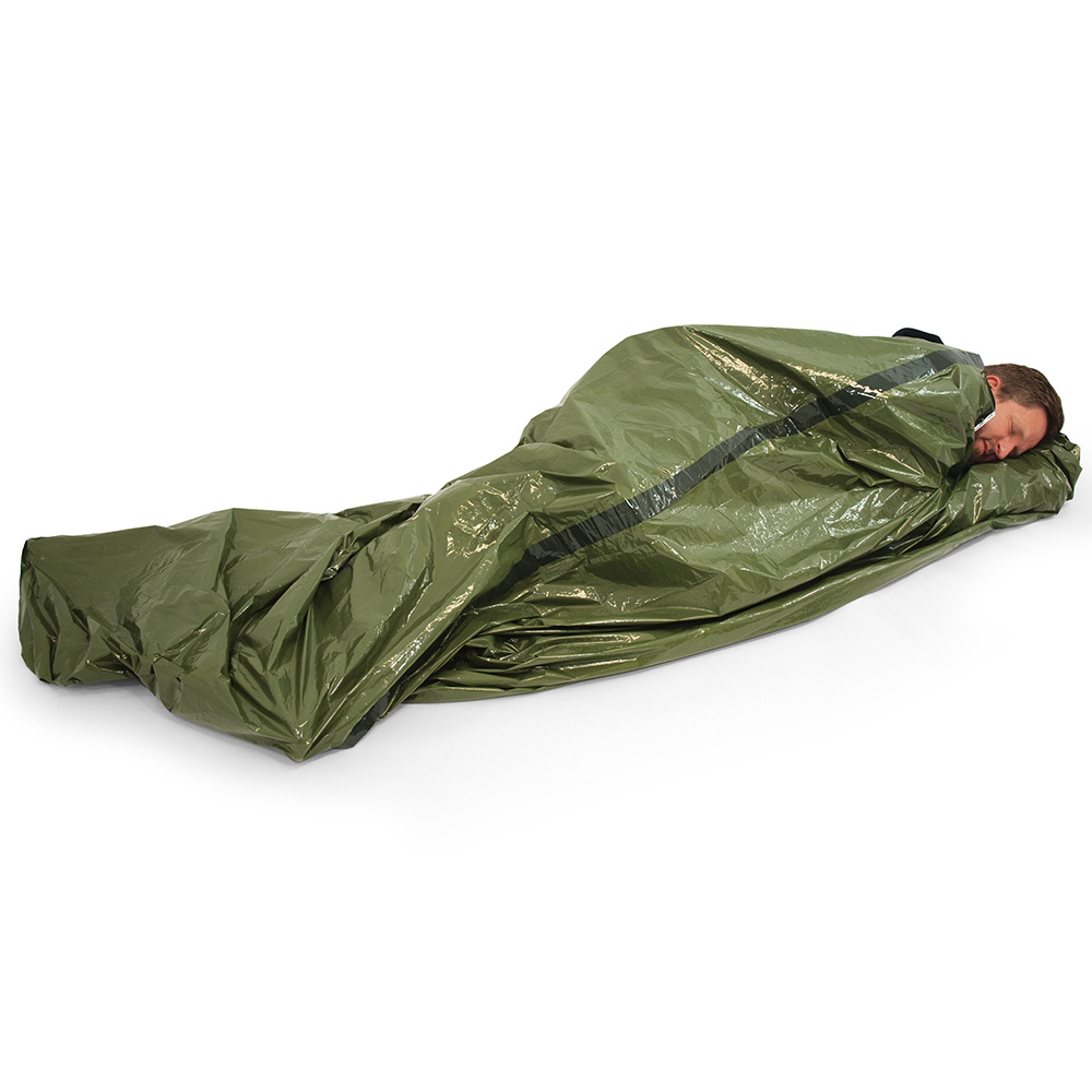 Origin Outdoors Survival Zelt 3 in 1 oliv Zelt, Schlafsack und Tarp in einem Bild 4