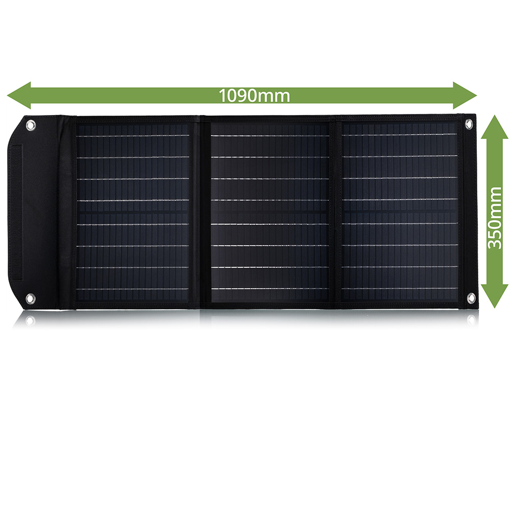 Bresser Mobiles Solar-Ladegerät 40 Watt mit USB- u. DC-Anschluss faltbar Bild 1