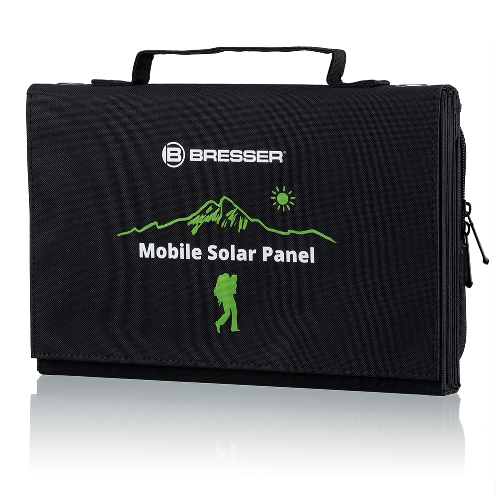 Bresser Mobiles Solar-Ladegert 40 Watt mit USB- u. DC-Anschluss faltbar Bild 1
