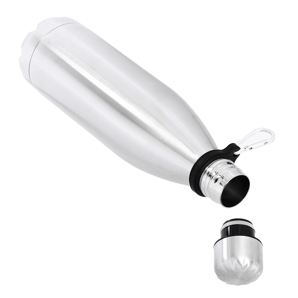 Isolierflasche Geheimversteck Edelstahl 400ml + 350 ml silber Bild 1
