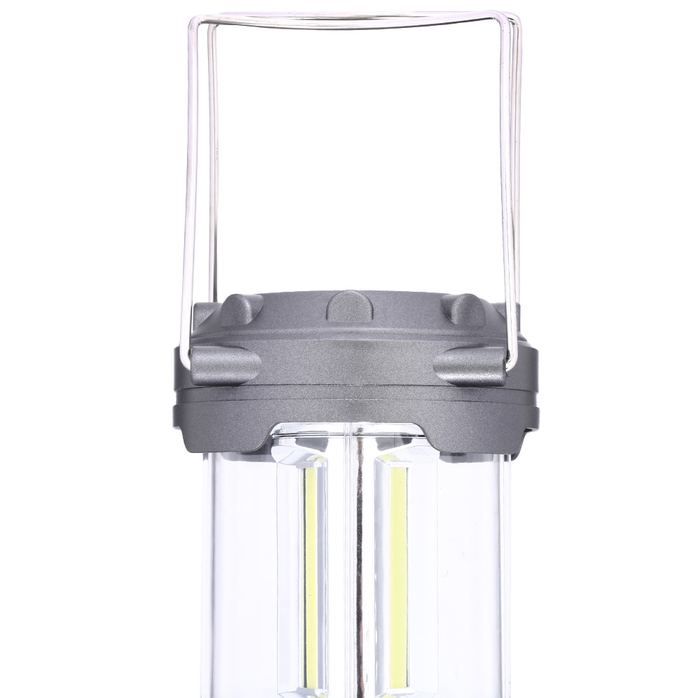 COB LED Laterne Big 260 Lumen batteriebetrieben mit Magnetfu silber Bild 1