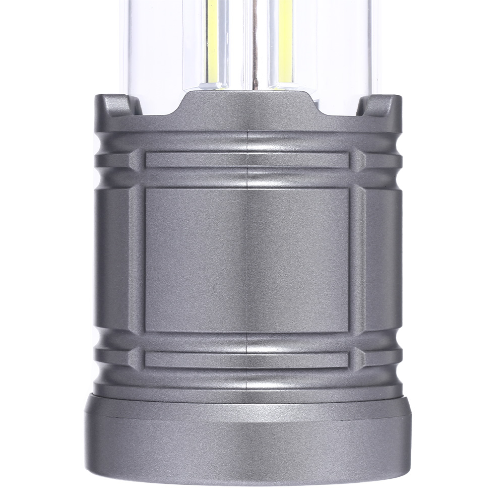 COB LED Laterne Big 260 Lumen batteriebetrieben mit Magnetfuß silber Bild 1