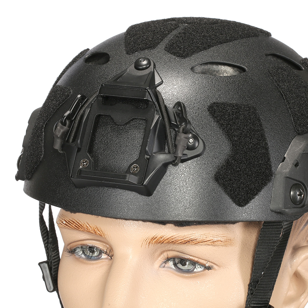 Nuprol Airsoft Helm FAST Railed SF Air mit NVG Mount schwarz Bild 5