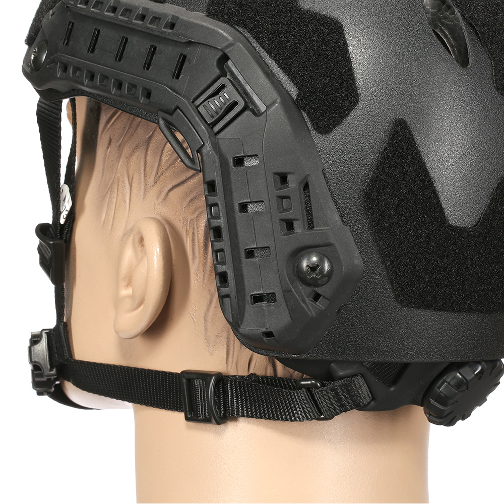 Nuprol Airsoft Helm FAST Railed SF Air mit NVG Mount schwarz Bild 7