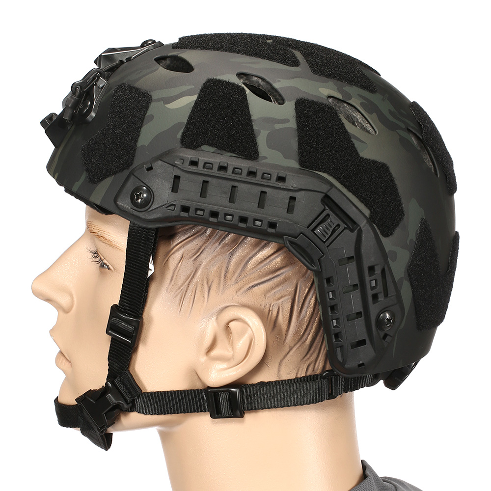 Nuprol FAST Railed SF Air Airsoft Helm mit NVG Mount Black MC-Camo Bild 1