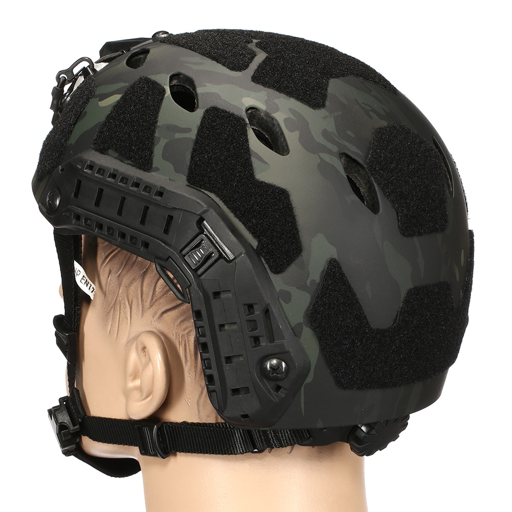 Nuprol Airsoft Helm FAST Railed SF Air mit NVG Mount Black MC-Camo Bild 3
