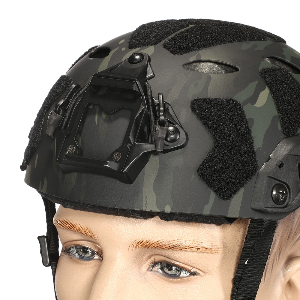 Nuprol Airsoft Helm FAST Railed SF Air mit NVG Mount Black MC-Camo Bild 5