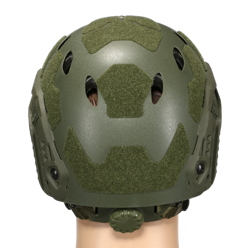 Nuprol Airsoft Helm FAST Railed SF Air mit NVG Mount oliv Bild 4