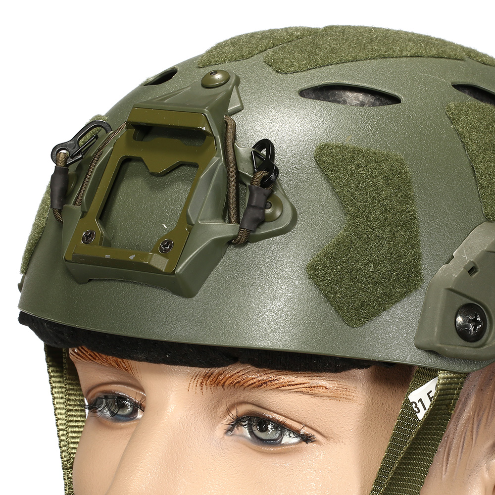 Nuprol Airsoft Helm FAST Railed SF Air mit NVG Mount oliv Bild 5