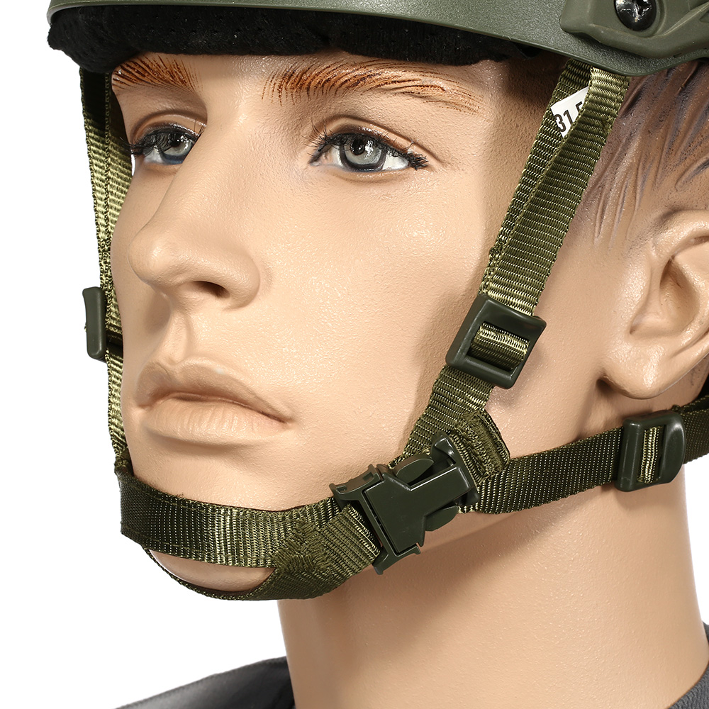 Nuprol Airsoft Helm FAST Railed SF Air mit NVG Mount oliv Bild 6