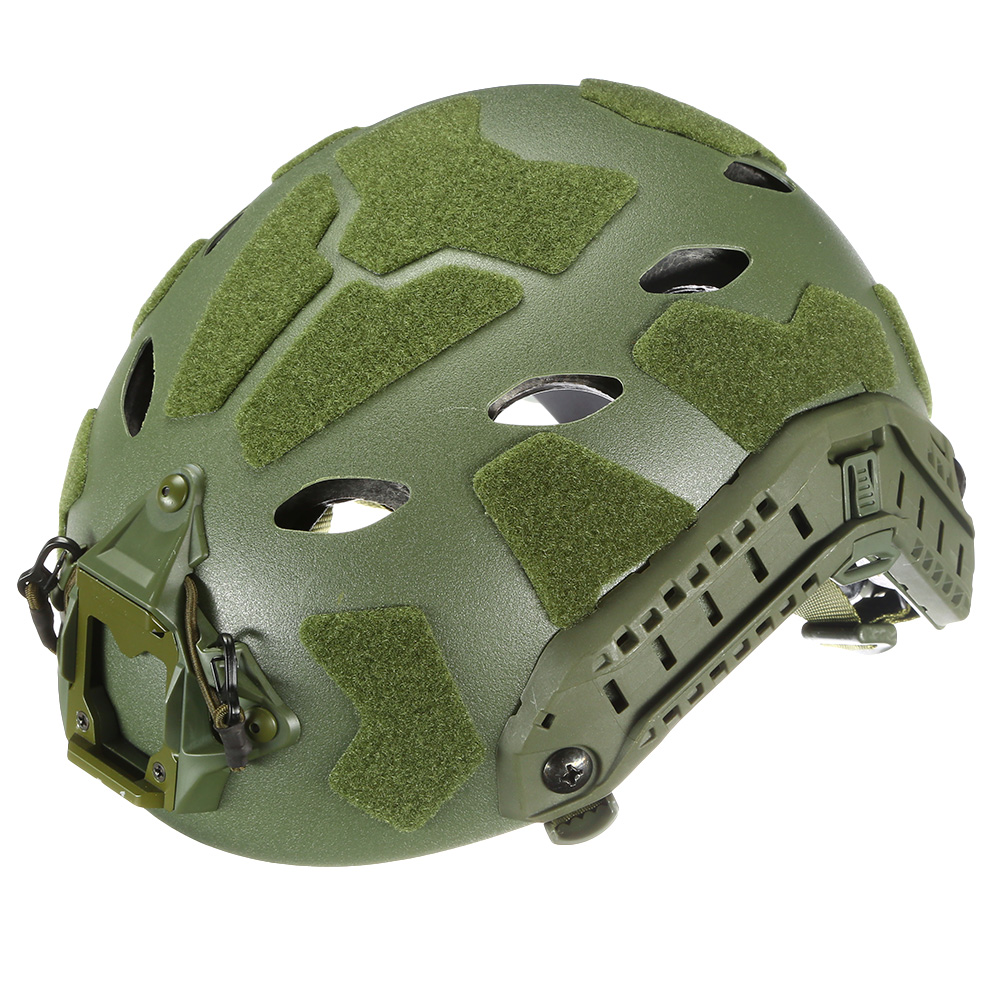 Nuprol Airsoft Helm FAST Railed SF Air mit NVG Mount oliv Bild 8