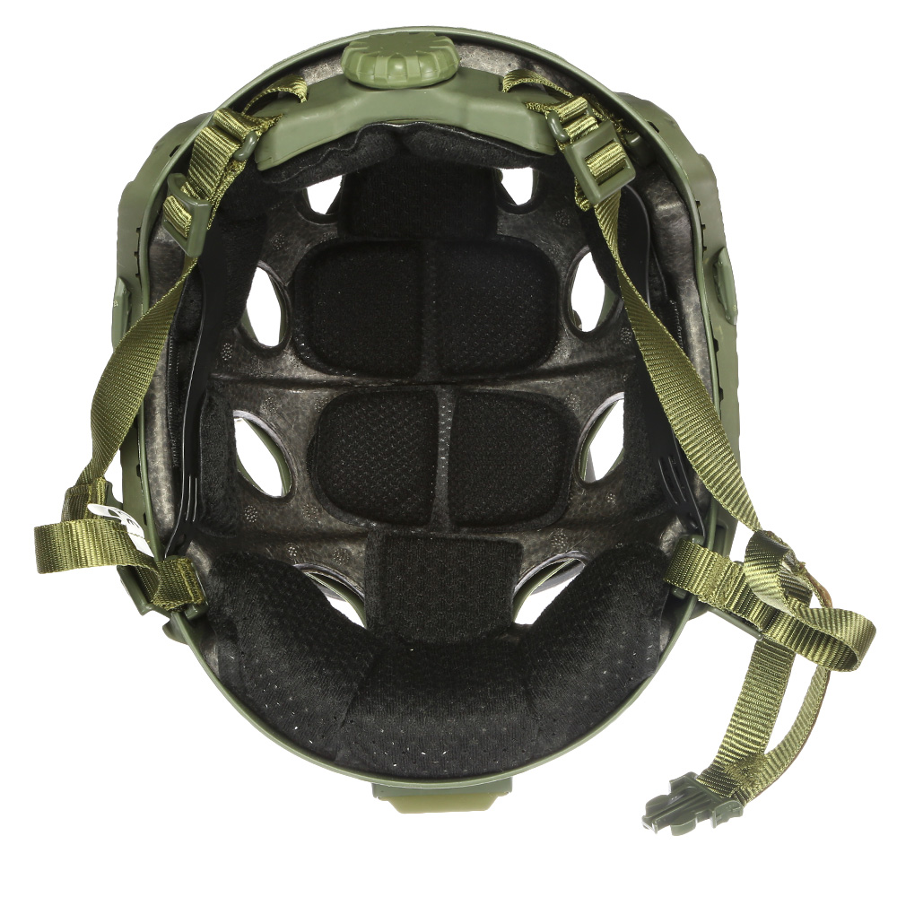 Nuprol Airsoft Helm FAST Railed SF Air mit NVG Mount oliv Bild 9