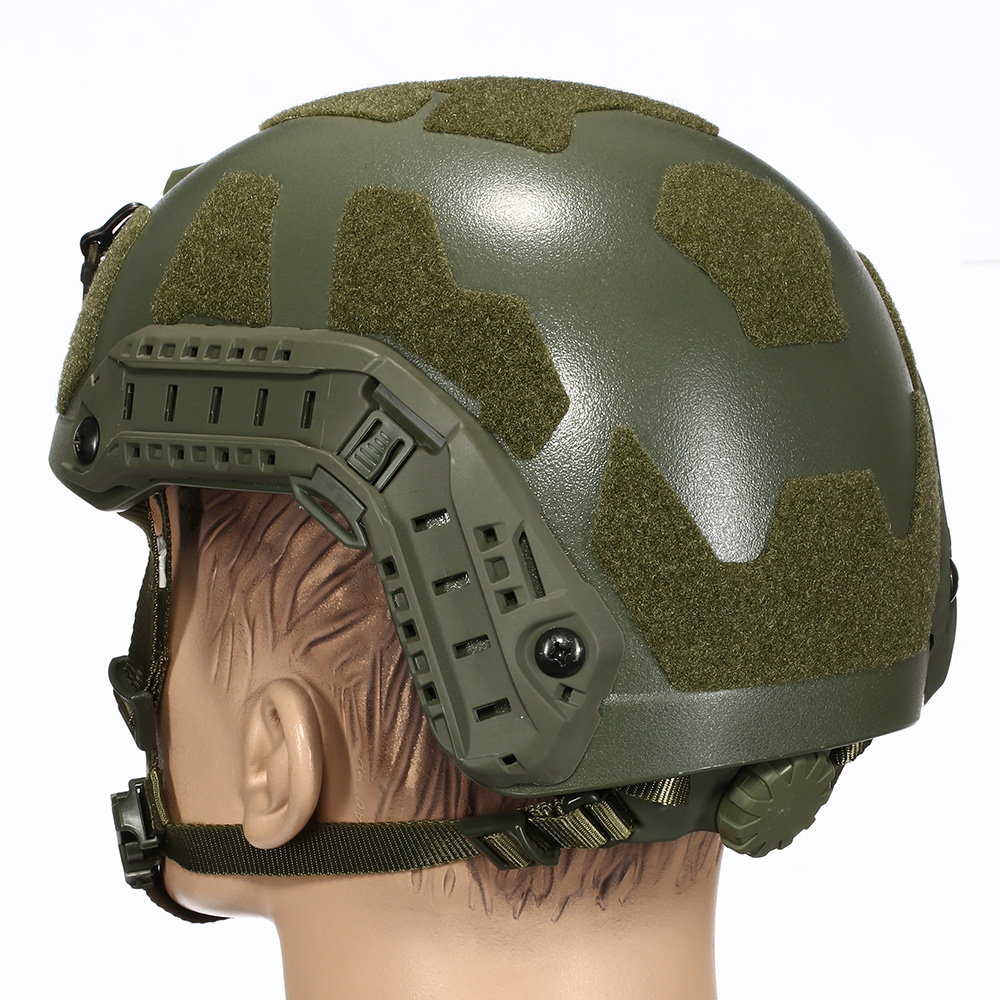 Nuprol Airsoft Helm FAST Railed SF mit NVG Mount oliv Bild 3