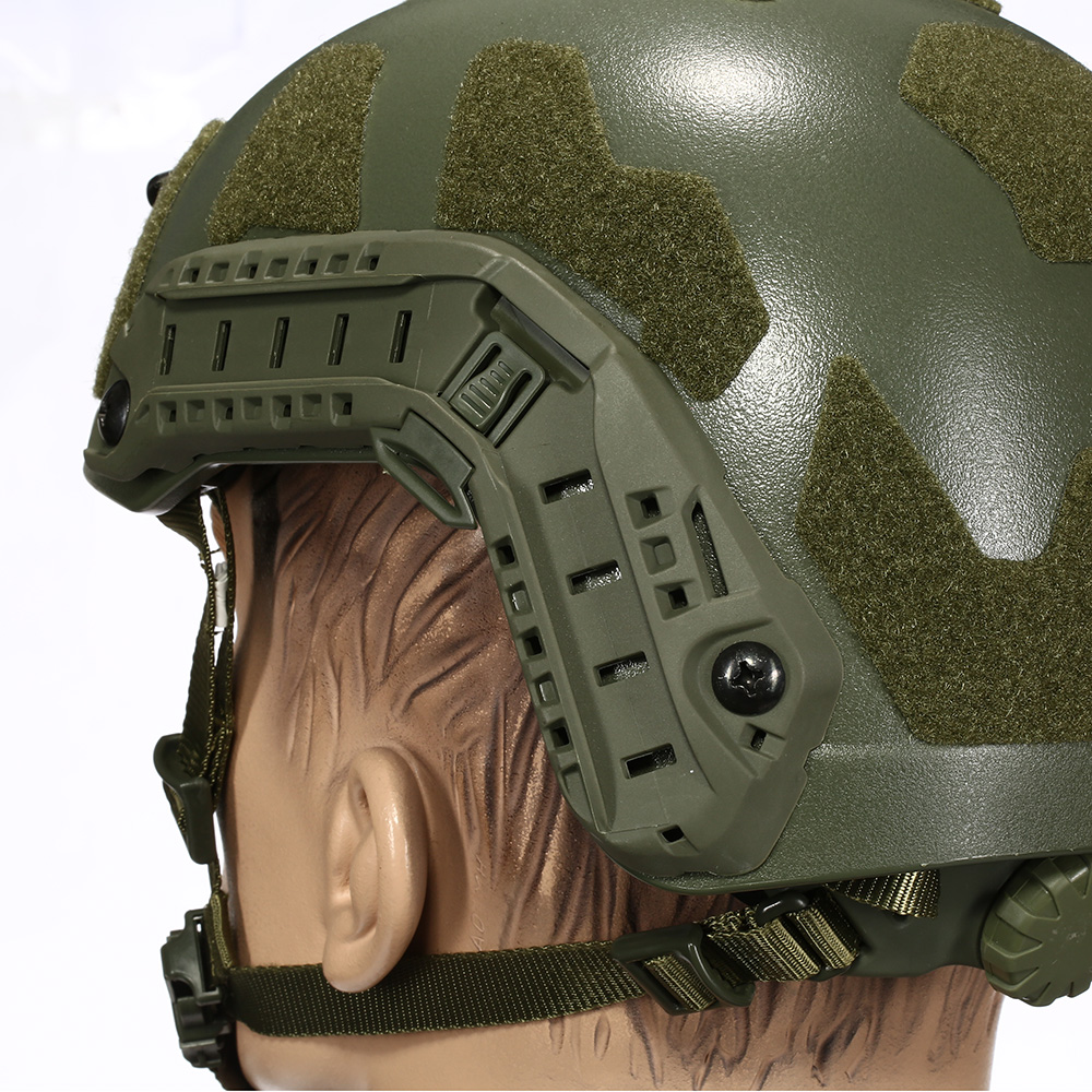 Nuprol Airsoft Helm FAST Railed SF mit NVG Mount oliv Bild 7