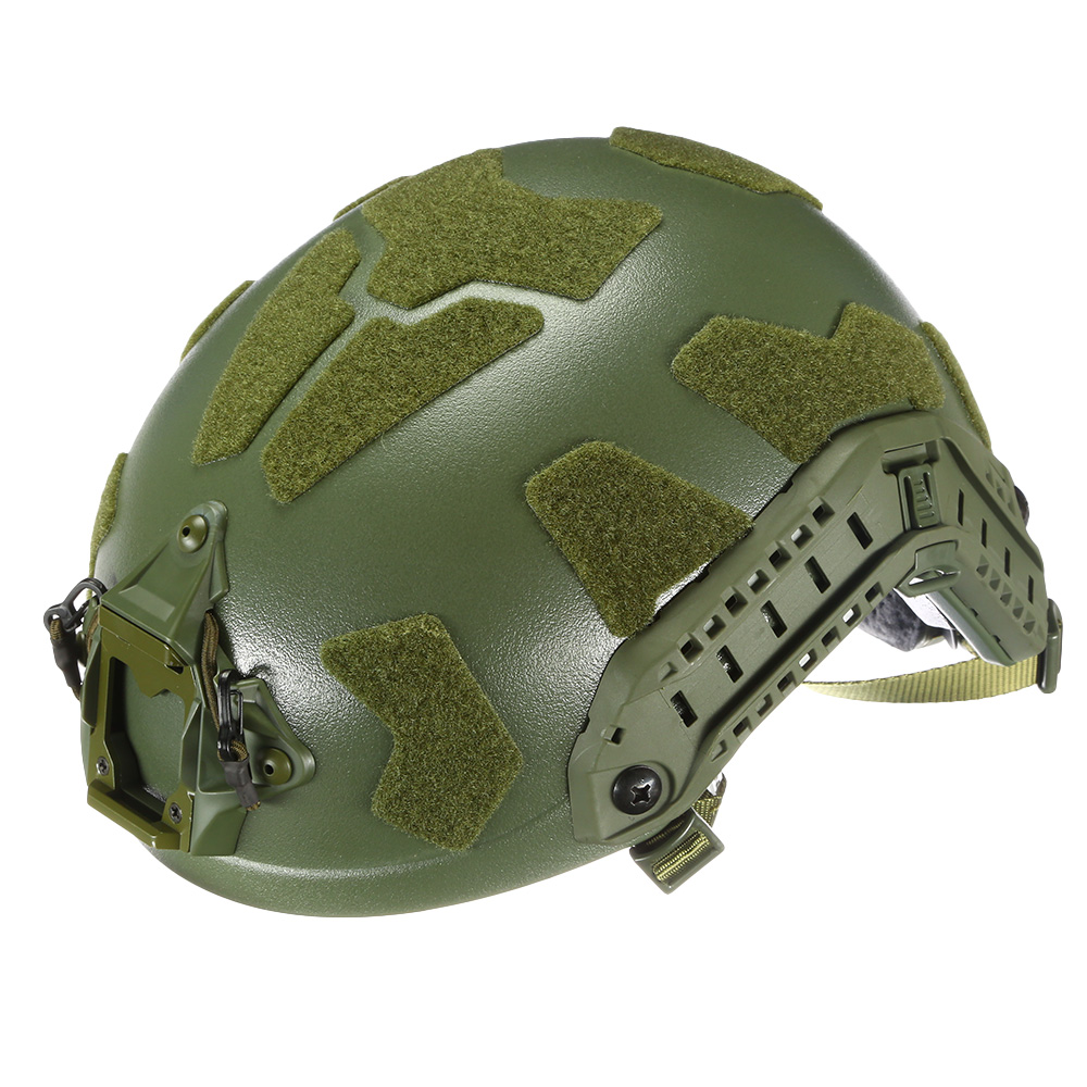 Nuprol Airsoft Helm FAST Railed SF mit NVG Mount oliv Bild 8