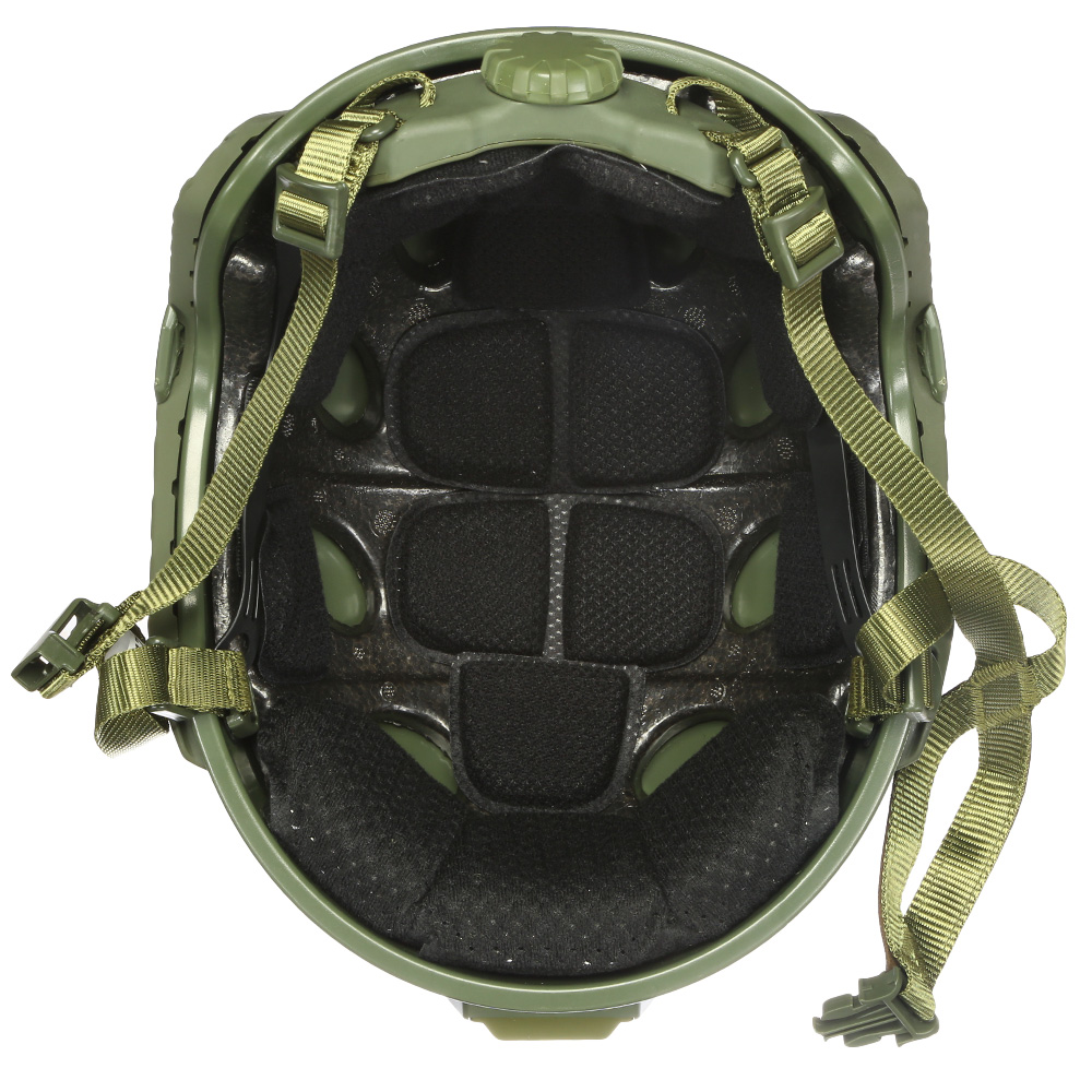 Nuprol Airsoft Helm FAST Railed SF mit NVG Mount oliv Bild 9