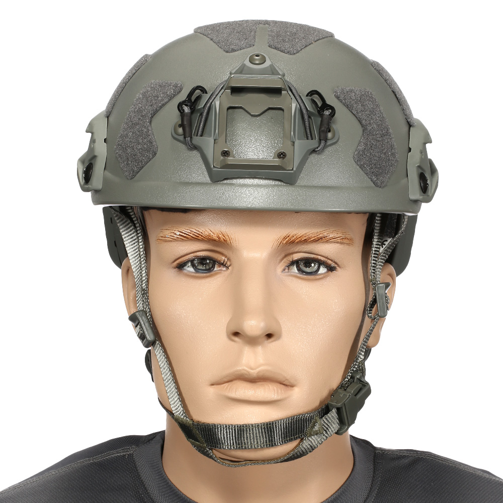 Nuprol Airsoft Helm FAST Railed SF mit NVG Mount grau Bild 2