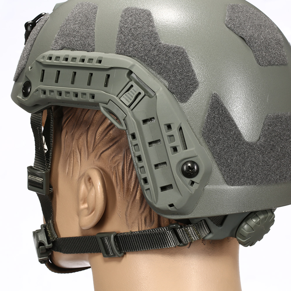 Nuprol Airsoft Helm FAST Railed SF mit NVG Mount grau Bild 7
