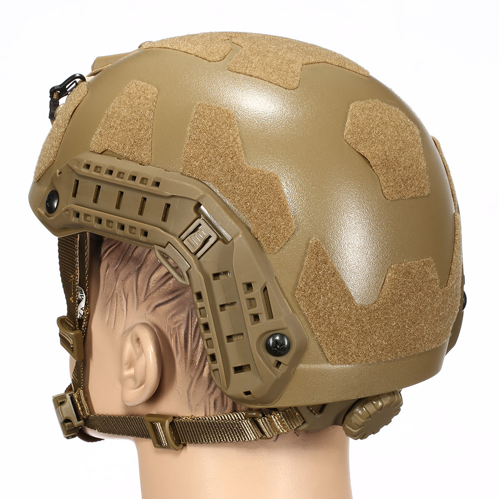 Nuprol FAST Railed SF Airsoft Helm mit NVG Mount Tan Bild 3