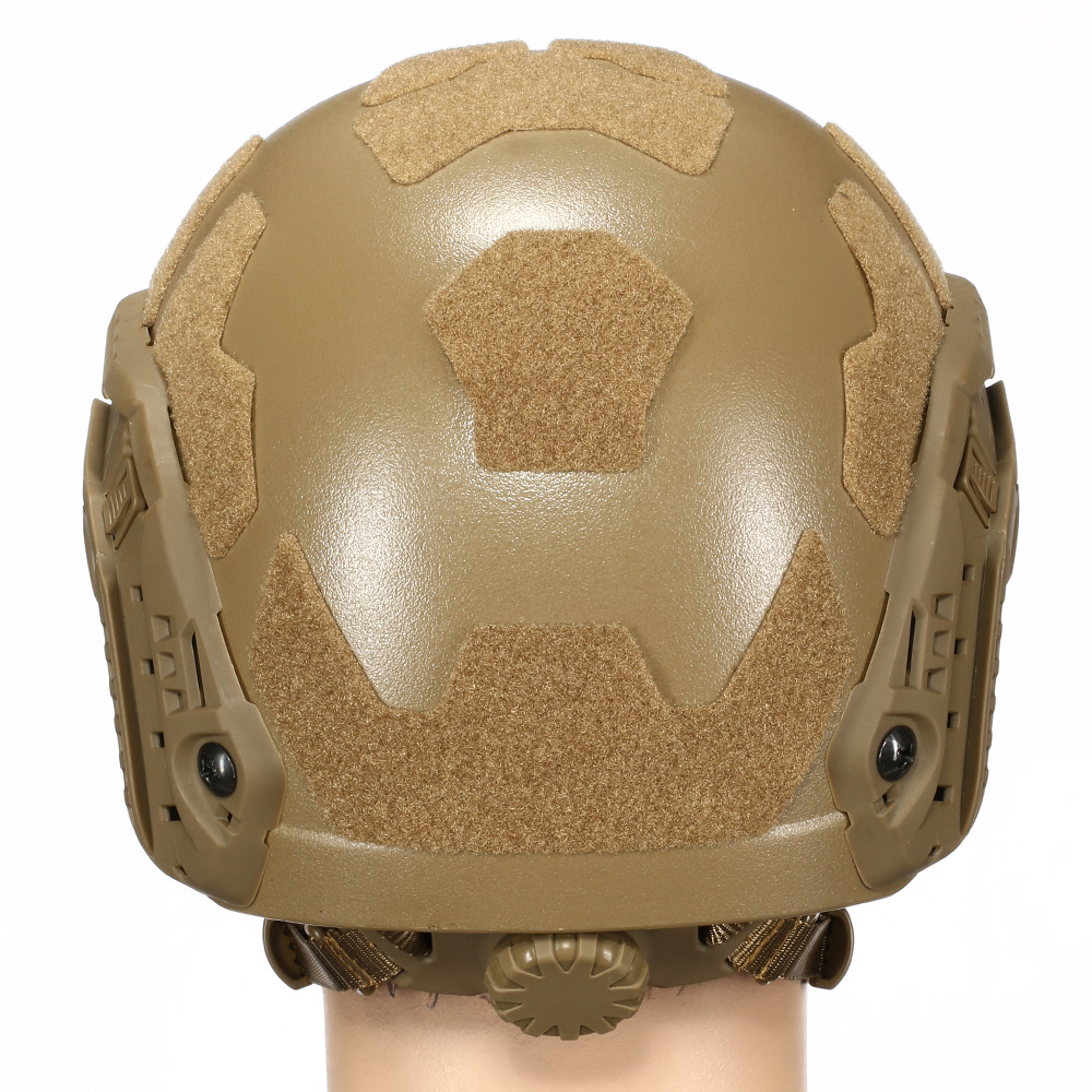 Nuprol FAST Railed SF Airsoft Helm mit NVG Mount Tan Bild 4