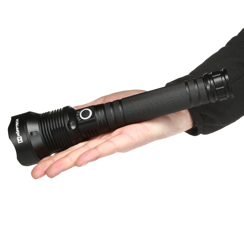 LED-Taschenlampe mit Zoom und Strobe-Funktion 800 Lumen schwarz inkl. Akku Bild 1