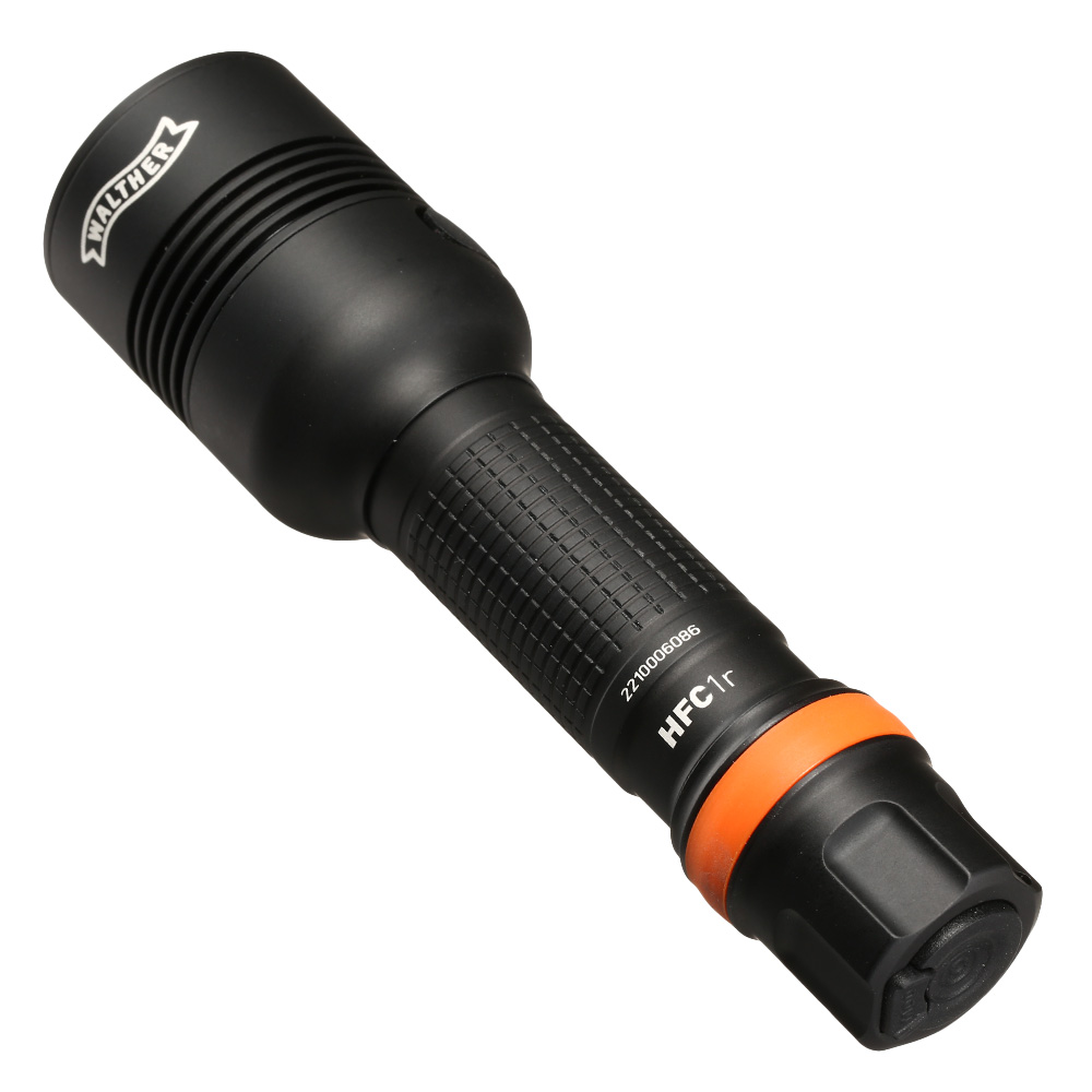 Walther LED Taschenlampe HFC1r 1000 Lumen mit Rotlicht schwarz inkl. Handschlaufe, Grteltasche und Grtelclip Bild 1