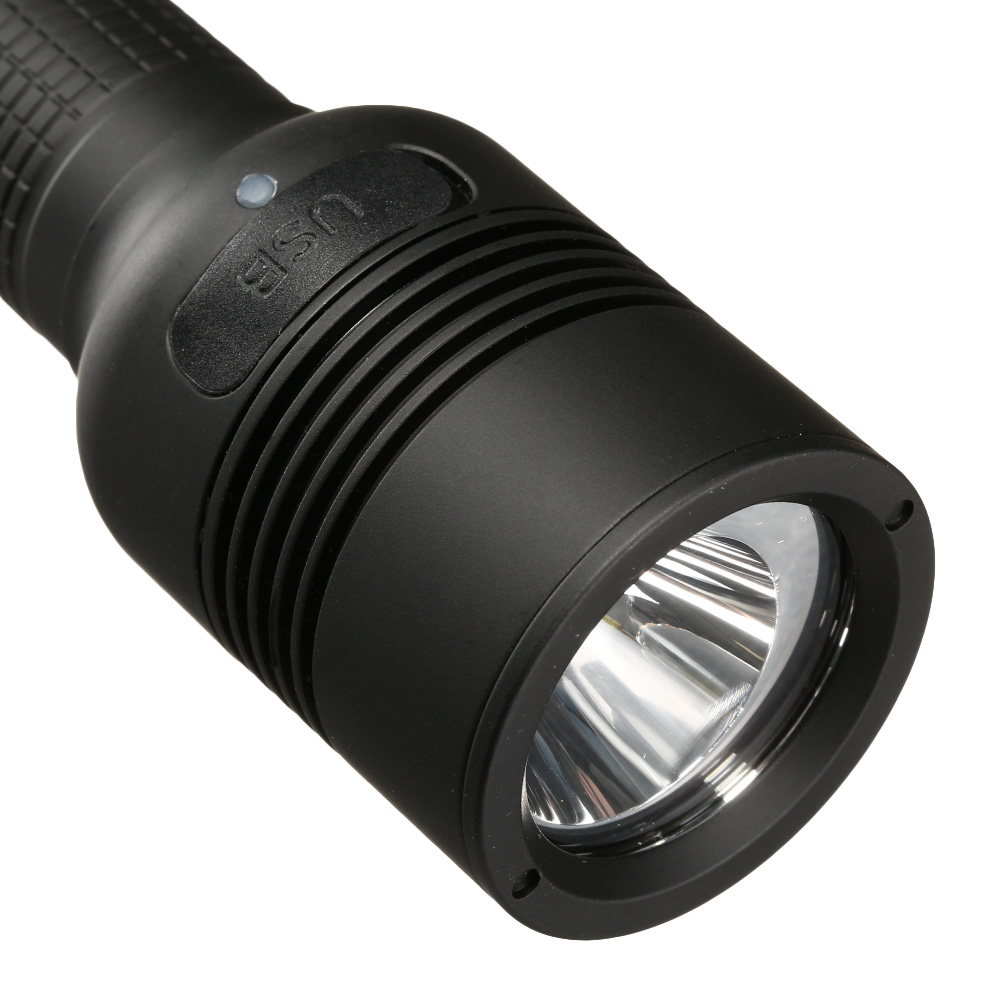 Walther LED Taschenlampe HFC1r 1000 Lumen mit Rotlicht schwarz inkl. Handschlaufe, Grteltasche und Grtelclip Bild 1