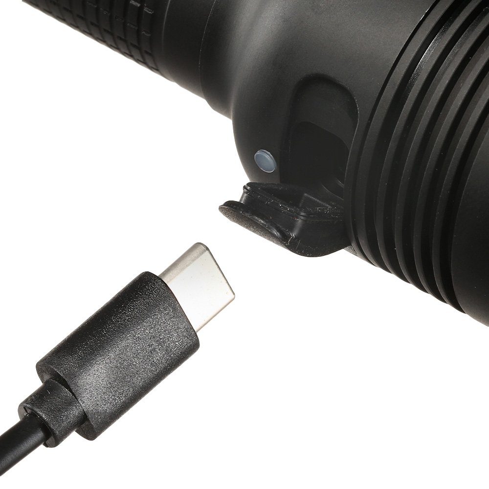 Walther LED Taschenlampe HFC1r 1000 Lumen mit Rotlicht schwarz inkl. Handschlaufe, Grteltasche und Grtelclip Bild 1