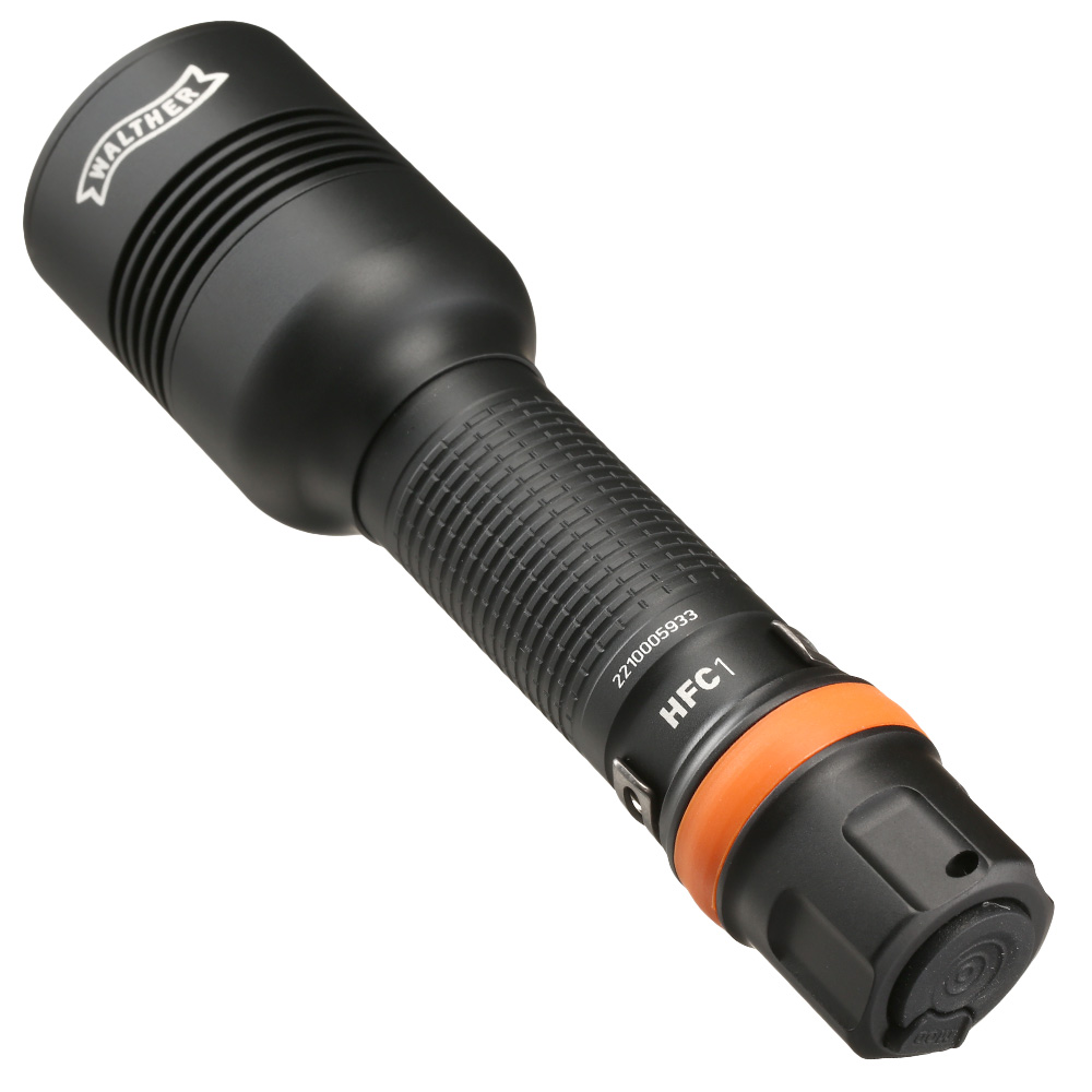 Walther LED Taschenlampe HFC1 1000 Lumen mit Rotlicht schwarz inkl. Handschlaufe, Grteltasche und Grtelclip Bild 1