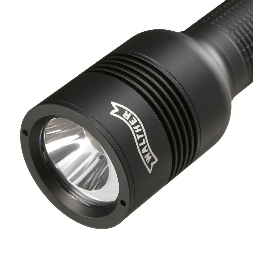 Walther LED Taschenlampe HFC1 1000 Lumen mit Rotlicht schwarz inkl. Handschlaufe, Grteltasche und Grtelclip Bild 1