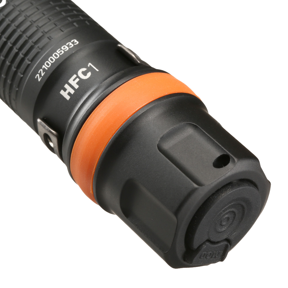 Walther LED Taschenlampe HFC1 1000 Lumen mit Rotlicht schwarz inkl. Handschlaufe, Gürteltasche und Gürtelclip Bild 1