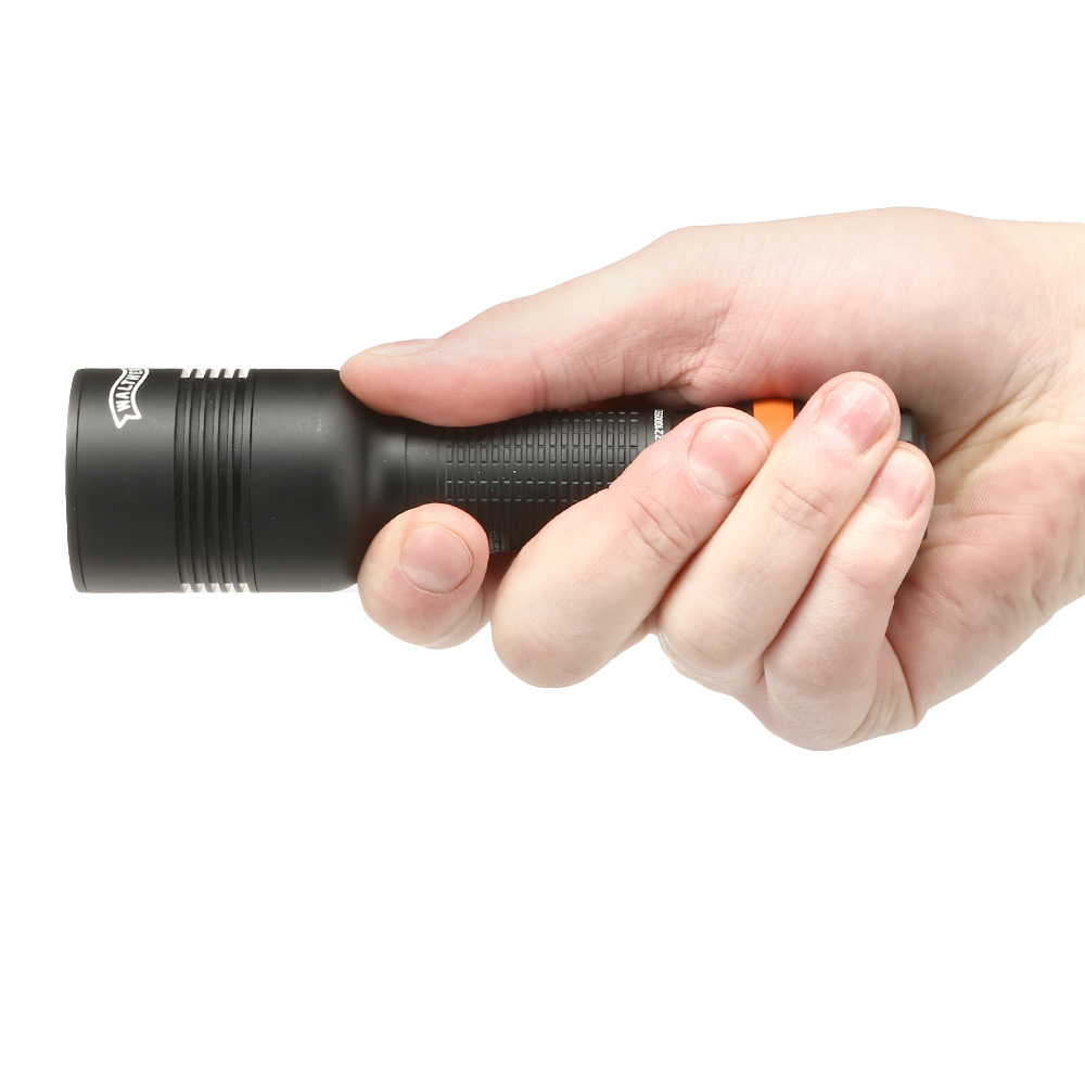 Walther LED Taschenlampe HFC1 1000 Lumen mit Rotlicht schwarz inkl. Handschlaufe, Grteltasche und Grtelclip Bild 1