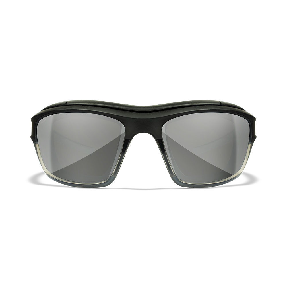 Wiley X Brille Ozon dunkelgrau/grau Glser Silver Flash verspiegelt inkl. Brillenetui und Click A.I.R Dichtung Bild 1