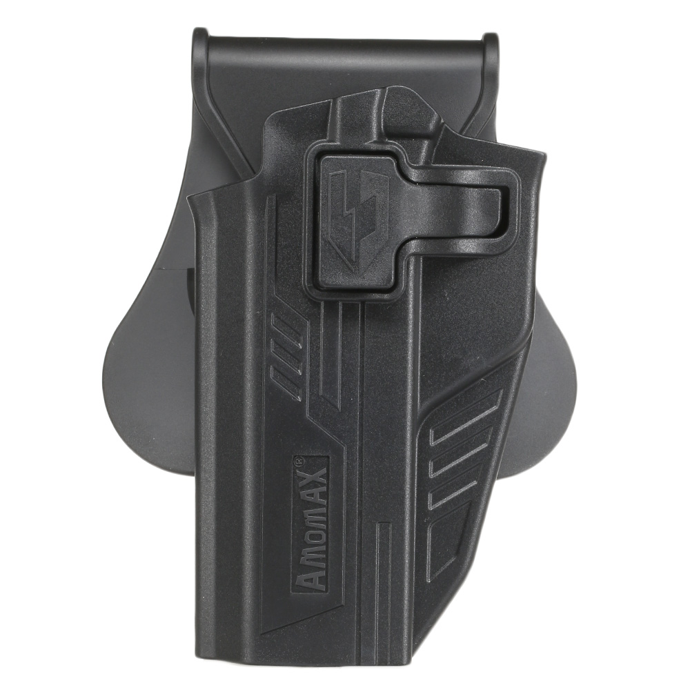 Amomax Tactical Holster Polymer Paddle fr STI Hi-Capa 2011 Links schwarz